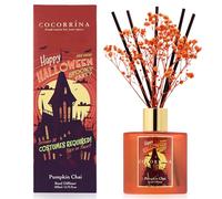 COCORRÍNA Diffusore Profumo Ambiente, 200ml Diffusore Profumato Pumpkin Chai con Bastoncini Diffusore di Olio Essenziale di Fragranza per la Casa per la Decorazione della Mensola del Bagno