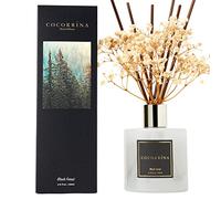 Cocorrína Diffusore Profumo Ambiente - 200ml Profumato di Foresta Nera Con Bastoncini, Olio Essenziale per la Casa, Decorazione Mensola del Bagno