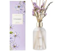 COCORRÍNA Diffusore Profumo Ambiente - Abete Eucalipto Set di diffusori di canne da fiori da 200 ml con 8 bastoncini - Fragranza per la casa, camera da letto, bagno, scaffale