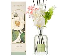 COCORRÍNA Fiore Diffusore Profumo Ambiente 250ml con 8 Bastoncini, White Tea, Diffusore di Olio Essenziale di fragranza per la casa per la Decorazione della mensola del Bagno