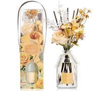 COCORRÍNA Fiore Diffusore Profumo Ambiente 250ml, con Bastoncini, Neroli Vanilla, Fragranza Naturale e Durevole, per Soggiorno, Camera da Letto, Bagno, Idea Regalo per Donna