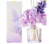 Cocorrína Fiore Diffusore Profumo Ambiente con 8 bastoncini di fragranza 250ml- Ambra Viola, naturale, di lunga durata, per la camera da letto, l'ufficio, il bagno (Collezione Master)