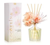 COCORRÍNA Fiore Diffusore Profumo Ambiente con 8 Bastoncini di fragranza 250ml- Clean Linen, naturale, di Lunga Durata, per la Camera da Letto, L'Ufficio, Il Bagno (Collezione Master)
