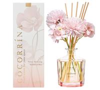 Cocorrína Fiore Diffusore Profumo Ambiente con 8 bastoncini di fragranza 250ml- Sandelholz Rose, naturale, di lunga durata, per la camera da letto, l'ufficio, il bagno (Collezione Master)