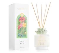 COCORRÍNA Profumo per Ambienti con 8 Bastoncini di Fragranza 200ml, Clean Linen, Lunga Durata, Profumo per Bagno, Soggiorno, Camera da Letto, Decorazione per Scaffali (Fiore di Gesso)