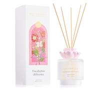 COCORRÍNA Profumo per Ambienti con 8 Bastoncini di Fragranza 200ml, Eucalyptus & Freesia, Lunga Durata, Profumo per Bagno, Soggiorno, Camera da Letto, Decorazione per Scaffali (Fiore di Gesso)