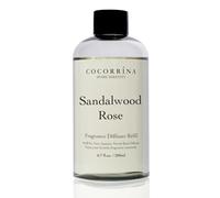 COCORRÍNA Ricarica Diffusore Ambiente 200ml con 8 Bastoncini, Sandalwood Rose, Profumo Lungo Durata con Oli Essenziali Naturali, Camera da Letto e Bagno