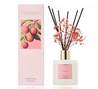 Cocorrína Set di diffusori a bastoncini, 200 ml, diffusore frizzante al litchi con 8 bastoncini di profumo per la casa, per camera da letto, bagno, soggiorno, casa e ufficio