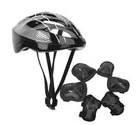Cocosity Set di Protezioni Sportive per Adulti, 7 in 1 Pattini a rotelle per Casco da Bici Ginocchiere Gomitiere e Protezioni per i Polsi Set,(Black, Adult Models)