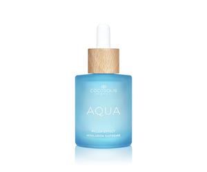 COCOSOLIS AQUA Filler-Effect Hyaluron Supreme Siero viso con 8 tipi di acido ialuronico e Aquaxyl™, vegano Anti-Age Cura diurna con Ultra Idratazione