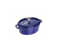Cocotte Ovale 31 cm Blu Scura in Ghisa