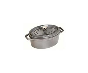 Cocotte Ovale 31 cm Grigia Graphite in Ghisa