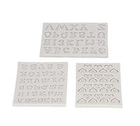 COCOYUEMA Stampi in Silicone per Cottura, Durevole Resistente alle Alte Temperature Riutilizzabile Elastico Lettere Numeri Design Antiaderente Fondente Torta al Cioccolato