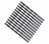 CoCud 12 Pezzi Punta Da Trapano Diametro Di Taglio 1/8" 3.175mm Nera | 4241 HSS Nitrurazione, Angolo Di Taglio 118°, Punta Versatile