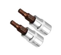 CoCud Chiave Esagonale a Bussola, Metrico 4mm Punta 1/4" Attacco 1,5" Lungo, Acciaio Legato S2 Temprato al Cromo-Vanadio - (Applicazioni: per Applicazioni Fissaggio) 2pz