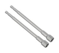 CoCud Driver Incastonare Dadi Magnetica, Presa 10mm Attacco Esagonale 1/4", Chiave a Bussola Lunga in Acciaio CR-V per Riparazione Parti Auto, 2pz