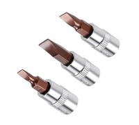 CoCud Fd4/Fd5.5/Fd7 Chiave Bussola Taglio 1/4" Drive Acciaio S2 Cr-V Power Impact Socket Bit Testa Piatta - (Applicazioni: per Avvitare Viti Macchinari), 3Pz