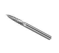 CoCud Lima Rotativa in Carburo Tungsteno, Gambo 1/8" 3mm Dia, Lima Rotativa a Forma Cono a Doppio Taglio - (Applicazioni: per Intagli Su Metallo)