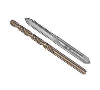 CoCud Maschio e Trapano Punta M6 x 1.25 Maschio Filo 4.7mm Trapano Diametro | 1-Set, Set, Sinistra Mano Metrico Macchina Vite Maschio & Torsione Trapano Punta Foratura Maschiatura