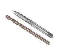 CoCud Maschio e Trapano Punta Set, 1/4-20 UNC 2B Maschio Filo 5.1mm Trapano Diametro, Macchina Vite Maschio & Torsione Trapano Punta per Foratura Riparazione, 1-Set