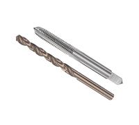 CoCud Maschio e Trapano Punta Set 1/4-24 UNF 2B Maschio Filo per Foratura | 5.2mm Trapano Diametro, Macchina Vite Maschio & Torsione Trapano Punta, Riparazione