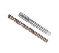 CoCud Maschio e Trapano Punta Set, 3/8-24 UNF 2B Maschio Filo 8.5mm Trapano Diametro, Macchina Vite Maschio & Torsione Trapano Punta per Foratura Riparazione, 1-Set