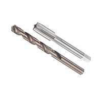 CoCud Maschio e Trapano Punta Set, 7/16-20 UNF 2B Maschio Filo 9.5mm Trapano Diametro, Macchina Vite Maschio & Torsione Trapano Punta Foratura Maschiatura Riparazione, 1-Set