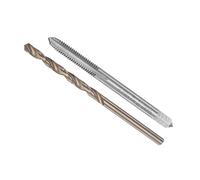 CoCud Maschio e Trapano Punta Set, M4 x 0.75 Maschio Filo 3.2mm Trapano Diametro, Sinistra Mano Metrico Macchina Vite Maschio & Torsione Trapano Punta Foratura Maschiatura, 1-Set