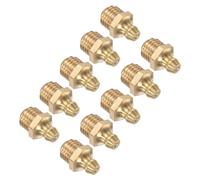 CoCud Raccordo Dritto Ottone Ingrassaggio | Metrico M10x1.25mm | Nipplo Ingrassaggio Idraulico - (Applicazioni: Sostituire Raccordi Mancanti o Rotti), 10Pz