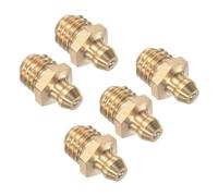 CoCud Raccordo Dritto Ottone Ingrassaggio | Metrico M10x1.5mm | Nipplo Ingrassaggio Idraulico - (Applicazioni: Sostituire Raccordi Mancanti o Rotti), 5Pz