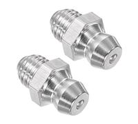 CoCud Raccordo Ingrassaggio Dritto Acciaio Inossidabile, | 1/4-28 Pollici | Nipplo Ingrassaggio Idraulico - (Applicazioni: Sostituire Raccordi Mancanti o Rotti), 2Pz