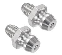 CoCud Raccordo Ingrassaggio Dritto Acciaio Inossidabile | Metrico M5x0.8mm | Nipplo Ingrassaggio Idraulico - (Applicazioni: Sostituire Raccordi Mancanti o Rotti), 2Pz