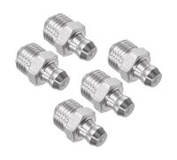 CoCud Raccordo Ingrassatore Dritto Acciaio Inossidabile 201 | Metrica M10x1mm | Nipplo Ingrassaggio Idraulico - (Applicazioni: Sostituire Raccordi Mancanti o Rotti), 5Pz