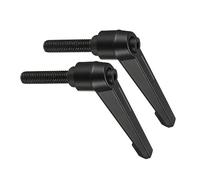 CoCud Serraggio Leva Maniglie, M10 x 40mm Maschio Filo, Regolabile Rapido Rilascio Bloccaggio Rotante Bulloni Manopole Nero Tornito Macchinari, 2-Pezzi