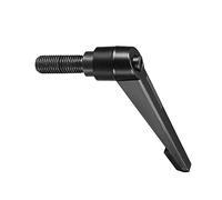 CoCud Serraggio Leva Maniglie, M16 x 33mm Maschio Filo, Regolabile Rapido Rilascio Bloccaggio Rotante Bulloni Manopole Nero Tornito Macchinari, 1-Pezzo