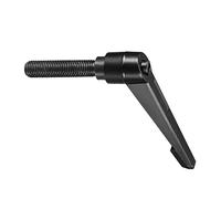 CoCud Serraggio Leva Maniglie, M16 x 70mm Maschio Filo, Regolabile Rapido Rilascio Bloccaggio Rotante Bulloni Manopole Nero Tornito Macchinari, 1-Pezzo