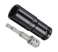 CoCud Set Bussole Percussione, Bussole 20mm Lunghezza 3" Azionamento 1/2", CR-V 6-Punti Set Accessori Prese Azionamento con 1/13" Adattatore Presa per Trapano Avvitatore Batteria