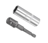 CoCud Set di Prese per Candele, Metrico 16mm Attacco 1/2" Lunghezza 2,5", Bussole in Acciaio al Cromo Vanadio con Finitura a Specchio - (Applicazioni: per Applicazioni Fissaggio)