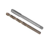 CoCud Set Punte Trapano e Contatto, M7 x 1 Rubinetto Filettatura 6mm Diametro Punta, Metrico Macchina Rubinetto per Vite & Torsione Punta Trapano Utensile Kit, 1 set