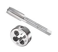 CoCud Set Rubinetti e Matrici, M13 x 1.5 Filettatura, Metrico Acciaio Alta Velocità Macchina Rubinetto per Vite & Kit Utensili per Stampi Tondi - (per Riparazione), 1 set