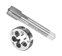 CoCud Set Rubinetti e Matrici, M14 x 0.75 Filettatura, Metrica Alta Velocità Acciaio Macchina Vite Rubinetto & Kit Utensili per Stampi Tondi - (per Riparazione), 1 set