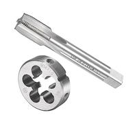 CoCud Set Rubinetti e Matrici, M14 x 1 Filettatura, Metrico Acciaio Alta Velocità Macchina Rubinetto per Vite & Kit Utensili per Stampi Tondi - (per Riparazione), 1 set