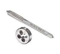 CoCud Set Rubinetti e Matrici, M7 x 0.75 Filettatura, Metrico Acciaio Alta Velocità Macchina Rubinetto per Vite & Kit Utensili per Stampi Tondi - (per Riparazione), 1 set