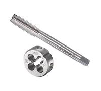 CoCud Set Rubinetti e Matrici, M8 x 1.25 Filettatura, Sinistra Mano Metrica Alta Velocità Acciaio Macchina Vite Rubinetto & Rotonda Stampo Utensile Kit - (per Riparazione), 1 set