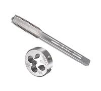 CoCud Set Rubinetti e Matrici, M8 x 1 Filettatura, Metrico Alta Velocità Alta Velocità Macchina Rubinetto per Vite & Kit Utensili per Stampi Tondi - (per Riparazione), 1 set