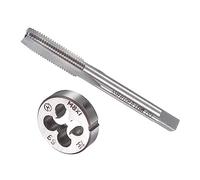 CoCud Set Rubinetti e Matrici, M8 x 1 Filetto, Sinistro Mano Metrico Alta Velocità Acciaio Macchina Vite Rubinetto & Rotondo Stampo Strumento Kit - (per Riparazione), 1 set