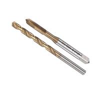 CoCud Spirale Punta e Trapano Punta Set, M5 x 0.8 Maschio Filo 4.2mm Trapano Diametro, Rivestimento Macchina Vite Maschio & Torsione Trapano Punta per Foratura, 1-Set