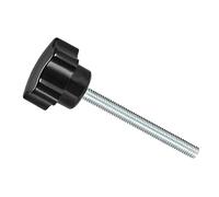 CoCud Stella Bloccaggio Manopola M6 x50 mm Maschio Filetto 32 mm Testa, Plastica Pollice Vite Presa Mano Maniglia Filettatura Bullone Nero (Applicazioni: per Macchinari Tornio, 1 pezzo