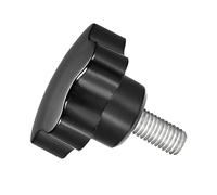 CoCud Stella Serraggio Manopole, M10 x 25mm Maschio Filo 39mm Testa, Pollice Plastica Vite Impugnatura Mano Manopole Filettato Bulloni Nero per Tornito Macchinari, 1-Pezzo