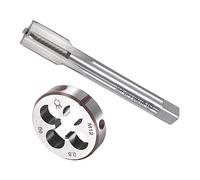 CoCud Tocca e Stampo Set, M12 x 0.5 Filettatura, Metrica Alta Velocità Acciaio Macchina Vite Rubinetto & Rotonda Matrice Utensile Kit - (per Riparazione), 1 set